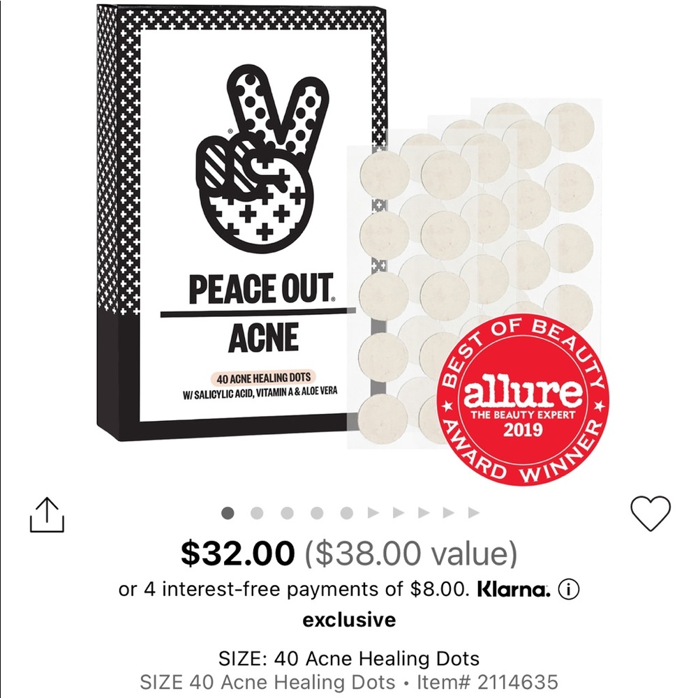 Peace out acne healing dots